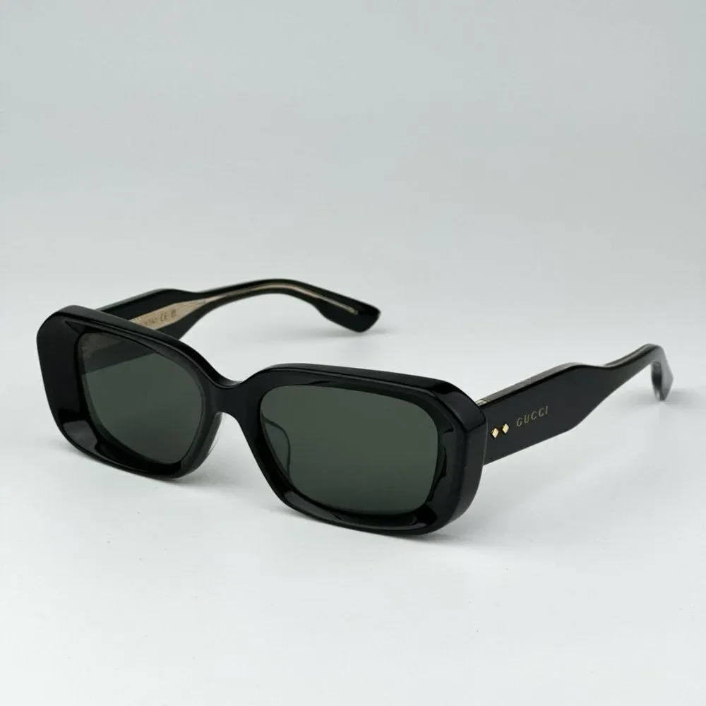 NEW Gucci GG1531SK 001 Black Grey Unisex Rectangle Sunglasses GG 1531SK - Picture 6 of 12